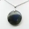 Pendentif rond en labradorite - 1