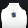 Pendentif carré en labradorite - 1