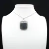 Pendentif carré en labradorite - 2