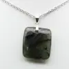 Pendentif carré en labradorite de Madagascar - 1