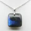 Pendentif carré en labradorite naturelle - 2