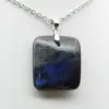 Pendentif carré labradorite - 2