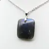 Pendentif carré en labradorite - 1