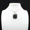 Pendentif carré en labradorite - 0