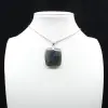 Pendentif carré en labradorite - 0