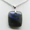 Pendentif carré en labradorite - 2