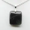 Pendentif carré en pierre de labradorite - 1