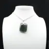Pendentif carré en labradorite naturelle - 0