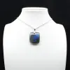 Pendentif carré en labradorite - 8