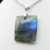 Pendentif carré en labradorite de Madagascar - 2
