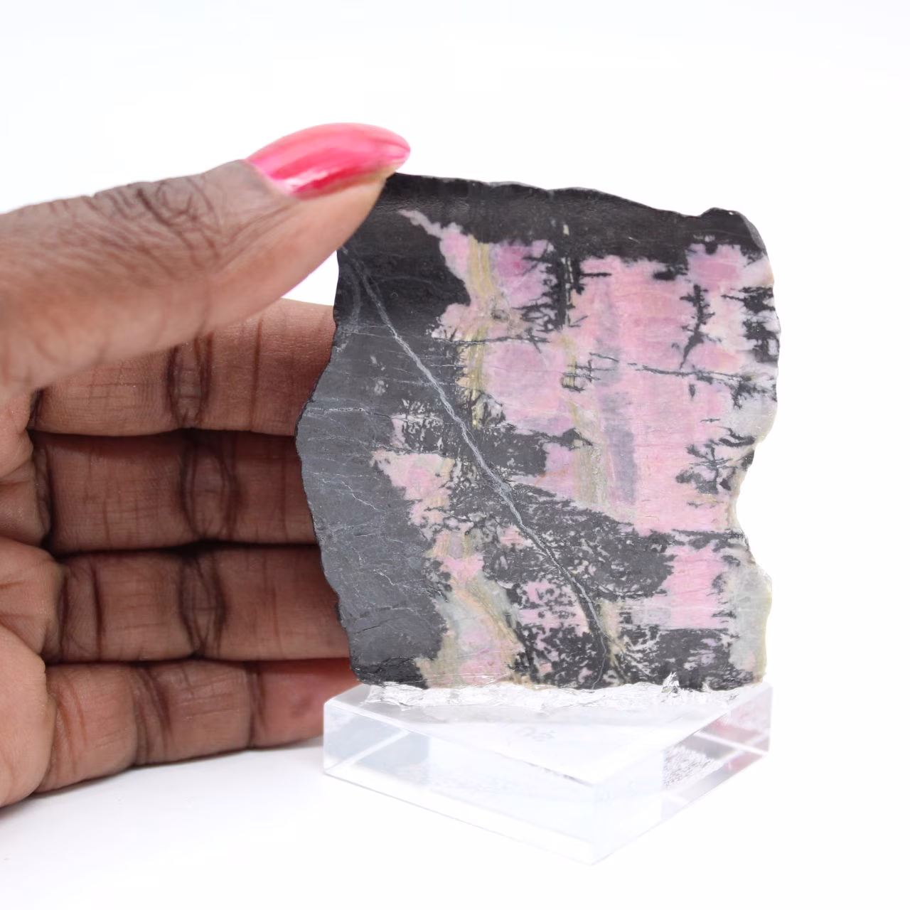 Tranche de Rhodonite naturelle idéale pour décoration
