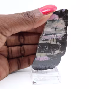 Tranche de Rhodonite naturelle idéale pour décoration