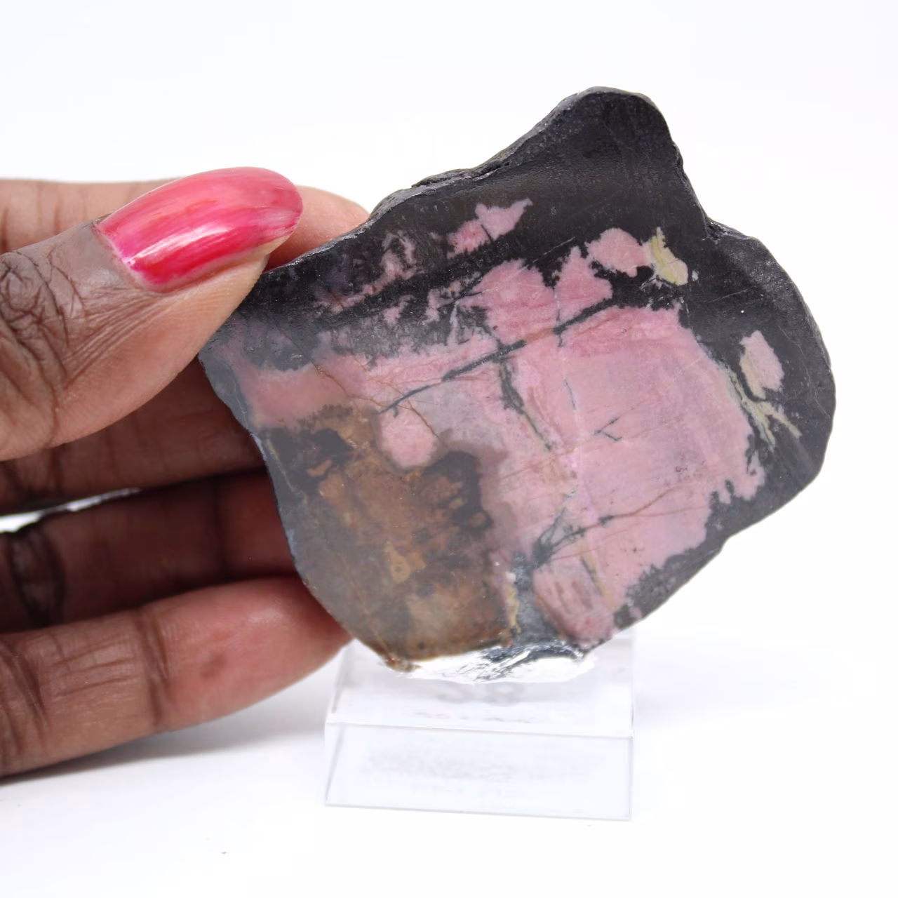 Tranche de Rhodonite naturelle idéale pour décoration