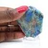 Pierre d’Azurite Malachite en tranche pour collection et création - 4
