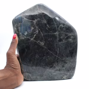 Labradorite polie, ornement minéral XXL, pièce de collection, Madagascar