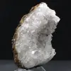 Spécimen Quartz et Goethite Maroc, Géode à filaments - 2
