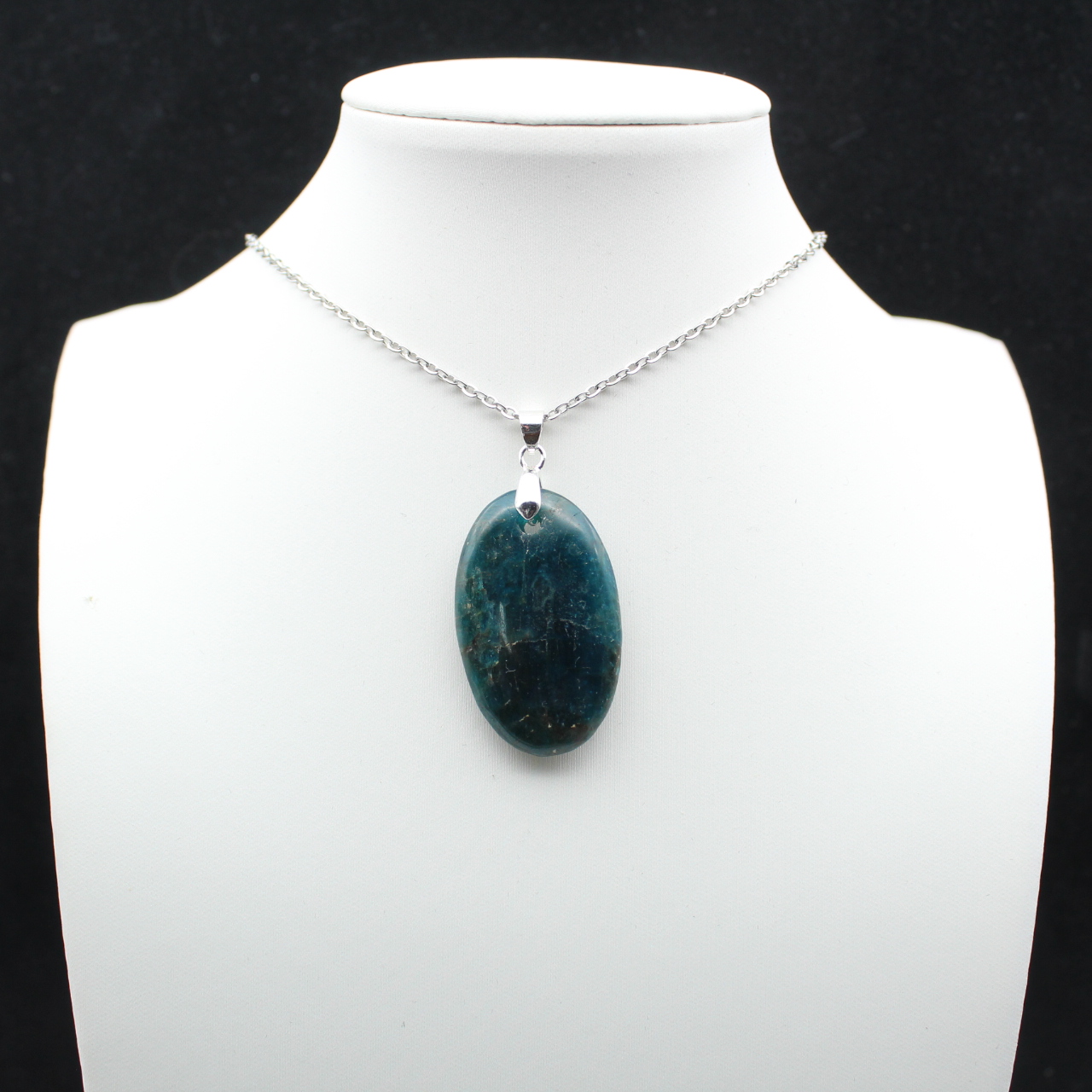Pendentif en Apatite Bleue de Madagascar - Pierre Naturelle