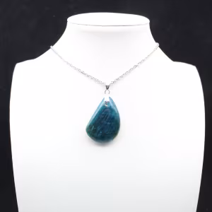 Pendentif Apatite Bleue Verte - Origine Madagascar Authentique