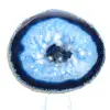 Tranche d’agate bleue du Brésil pour collection minérale - 1