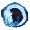 Agate bleue en tranche polie pour décoration et étude - 2