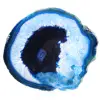 Agate bleue en tranche polie pour décoration et étude - 1