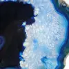 Agate bleue en tranche polie pour décoration et étude - 3