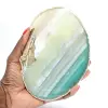 Agate verte en tranche – Spécimen naturel du Brésil 210 g - 3