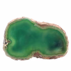 Agate verte en tranche – Spécimen minéral Brésil 315 g