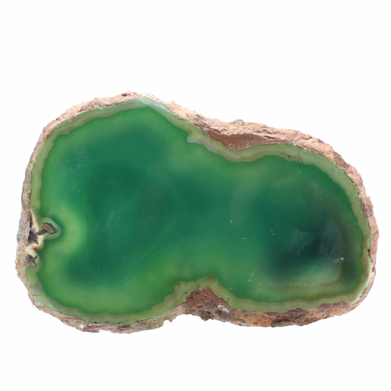 Agate verte en tranche – Spécimen minéral Brésil 315 g