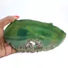 Tranche d'agate verte – Pierre naturelle 225 g, Brésil - 3