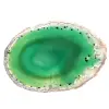 Tranche d'agate verte polie – Spécimen Brésil 205 g - 1