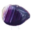 Tranche d'Agate du Brésil Teintée Violette pour Collection - 0