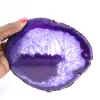 Décoration en Pierre : Tranche d'Agate Brésilienne Violette - 3