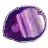 Spécimen d'Agate du Brésil, Tranche Colorée Violette