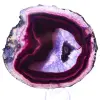 Grande Tranche d'Agate Violette du Brésil pour Intérieur - 0