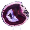 Grande Tranche d'Agate Violette du Brésil pour Intérieur - 1