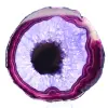 Agate Brésilienne : Tranche de Minéral Teintée en Violet - 1