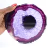 Agate Brésilienne : Tranche de Minéral Teintée en Violet - 3