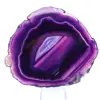 Tranche d'Agate de Collection, Coloris Violet Artificiel - 0