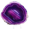 Tranche d'Agate de Collection, Coloris Violet Artificiel - 1