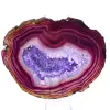 Agate du Brésil, Tranche de Pierre Ornementale Violette - 0