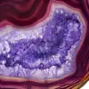 Agate du Brésil, Tranche de Pierre Ornementale Violette - 2