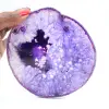 Tranche d'Agate Massive du Brésil, Nuances Violettes - 3