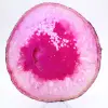 Agate en tranche teinté rose naturelle - 0