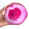 Tranche d’agate rose teinté pour collection - 3