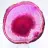 Tranche d’agate rose teinté pour collection