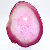 Agate brésilienne teinté rose polie - 0