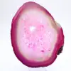 Agate brésilienne teinté rose polie - 1