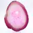 Agate brésilienne teinté rose polie