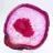 Tranche décorative d’agate teinté rose